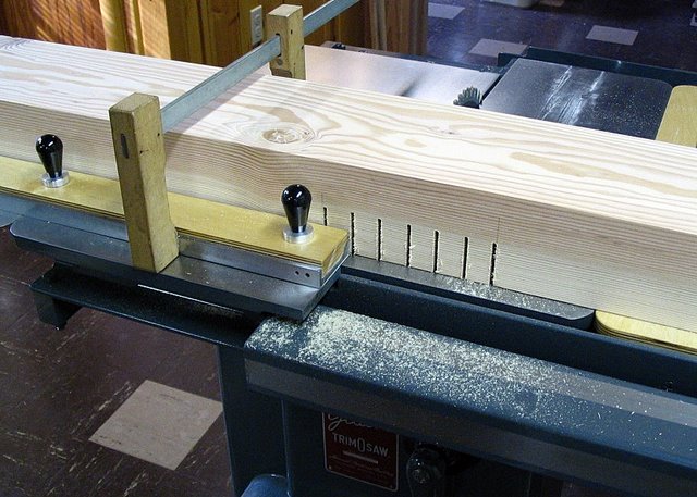 Making Cuts in Crossbeam for Cross-Lap Joint